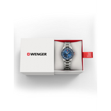 Wenger Executive Swiss Made 34 mm Blue Dial Women Watch 01.2021.102