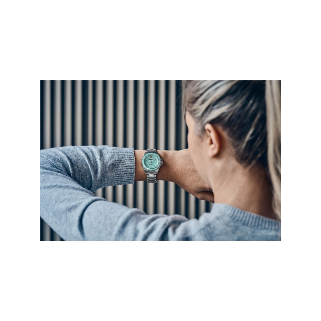 Wenger Executive Swiss Made 34 mm Blue Dial Women Watch 01.2021.103