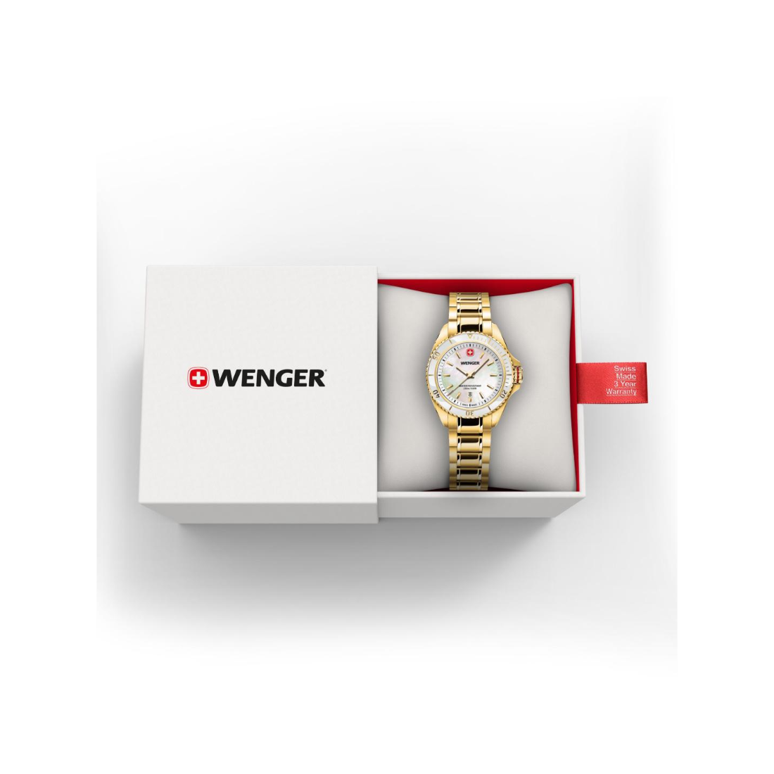Wenger Executive Swiss Made 34 mm White Dial Women Watch 01.2021.105