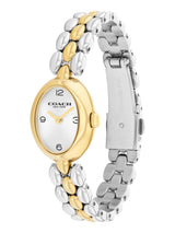 Coach Sammy Qtz Basic Slim Silver White Color Oval Dial Women's Watch - 14000128