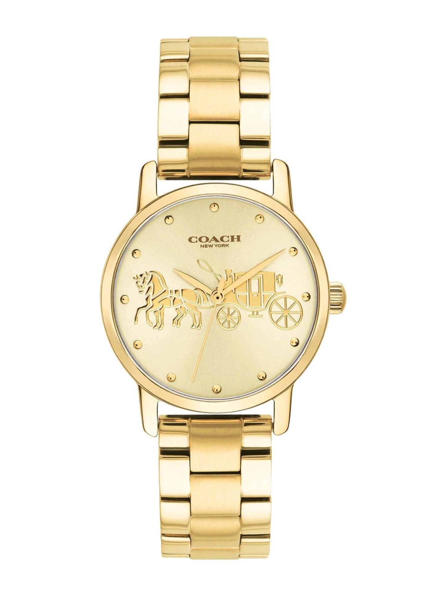 Coach GRAND 28 mm Gold Dial Women Watch 14502976