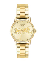 Coach GRAND 28 mm Gold Dial Women Watch 14502976