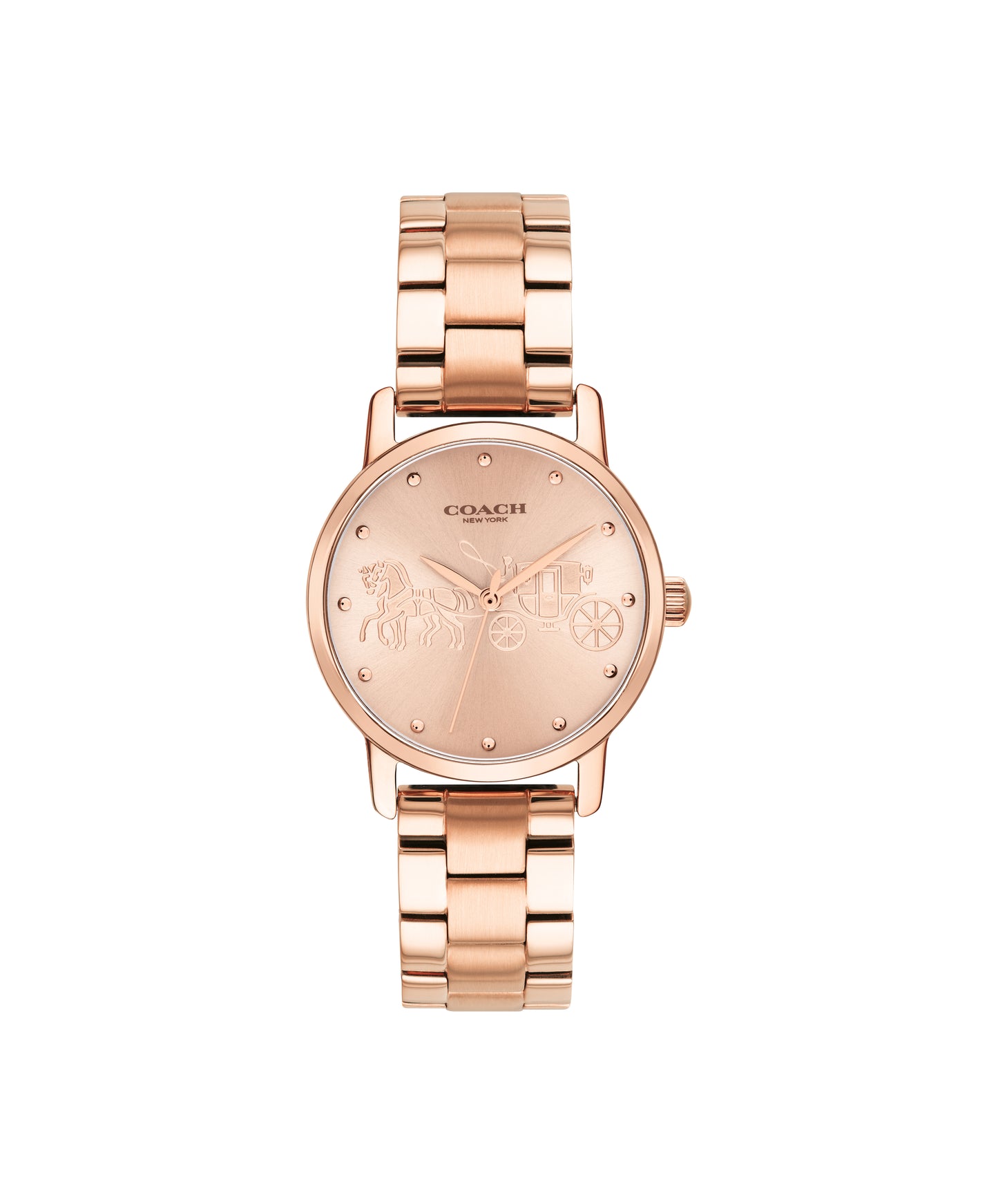 Coach Grand Qtz Basic 28 mm Rose Gold Dial Women Watch 14502977