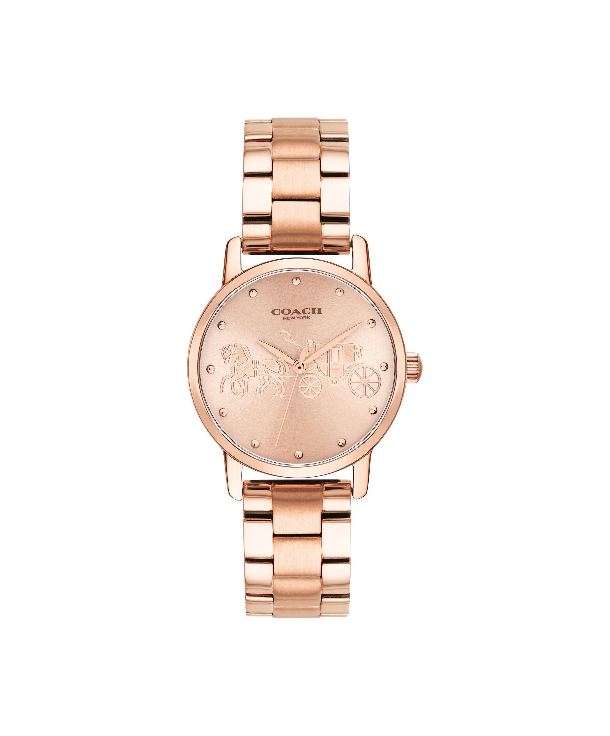 Coach Grand Qtz Basic 28 mm Rose Gold Dial Women Watch 14502977