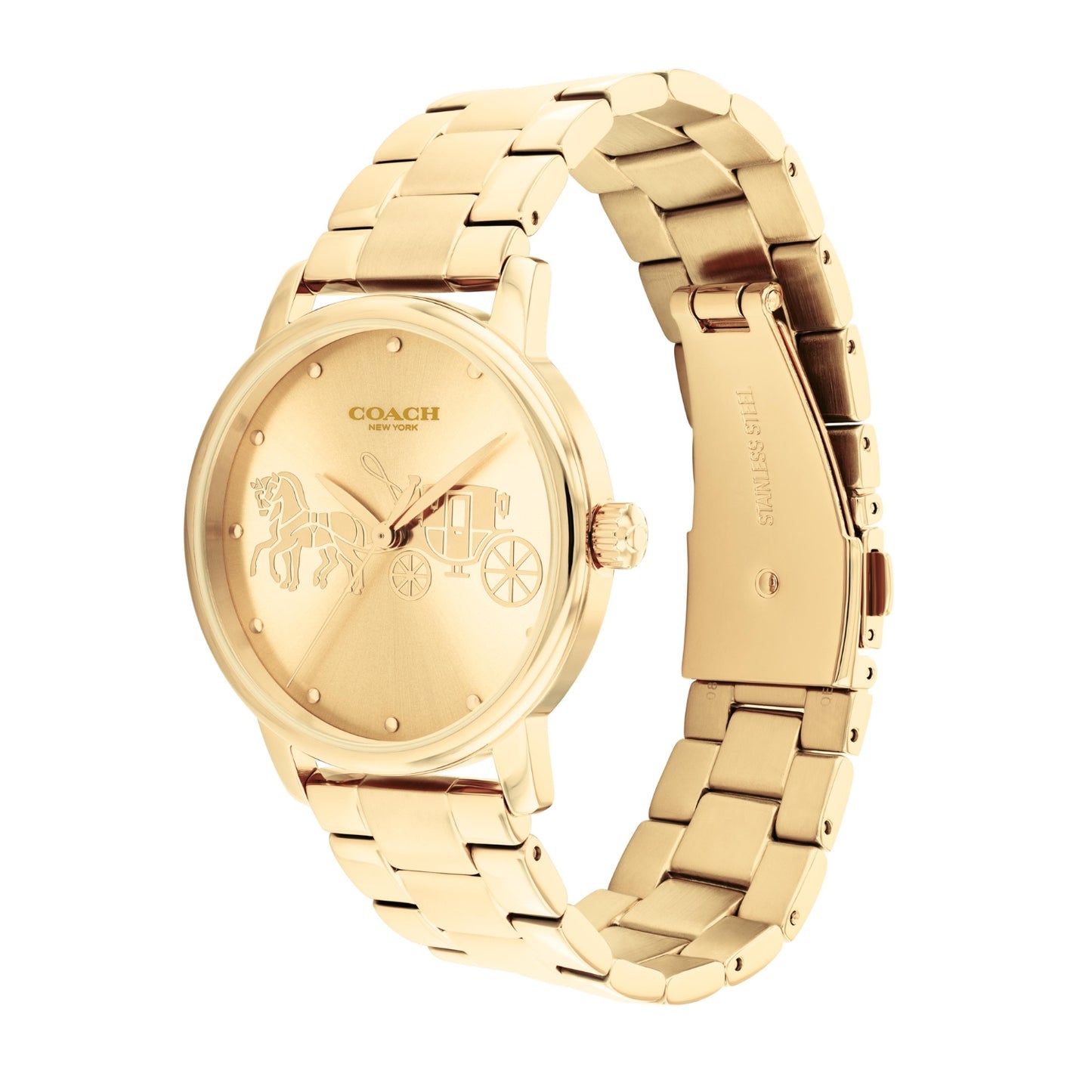 Coach GRAND 36 mm Gold Dial Women Watch 14503075