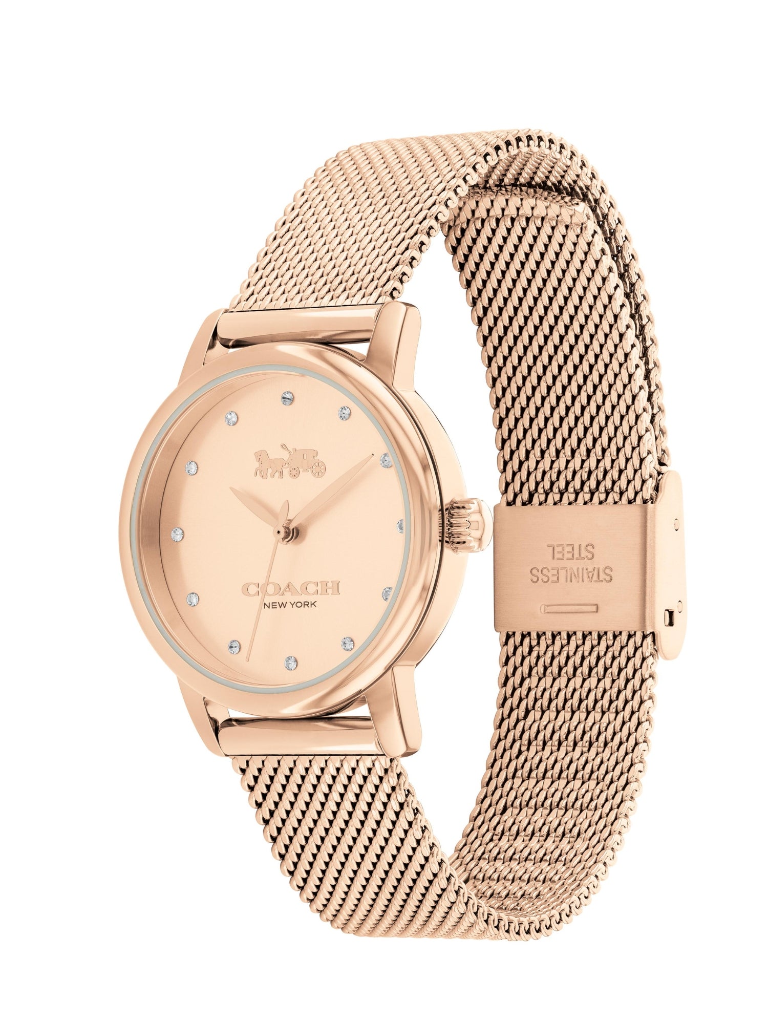 Coach GRAND 28 mm Rose Gold Dial Women Watch 14503745