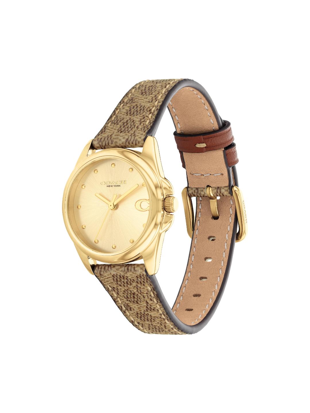Coach Greyson Qtz Basic Champagne Round Dial Women's Watch 14504107