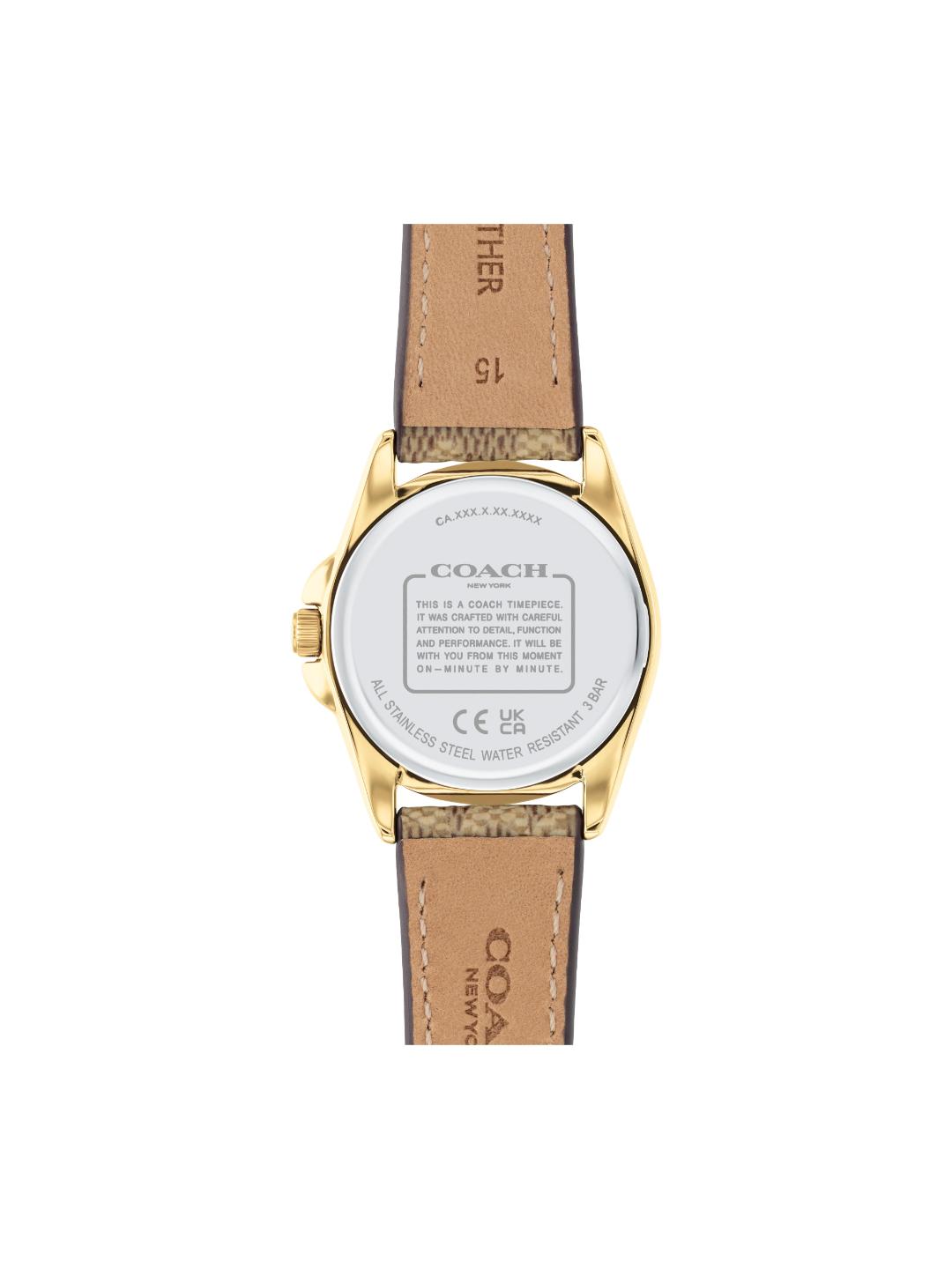 Coach Greyson Qtz Basic Champagne Round Dial Women's Watch 14504107