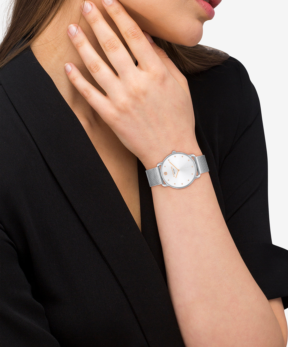 Coach ELLIOT 36 mm Silver Dial Women Watch 14504207
