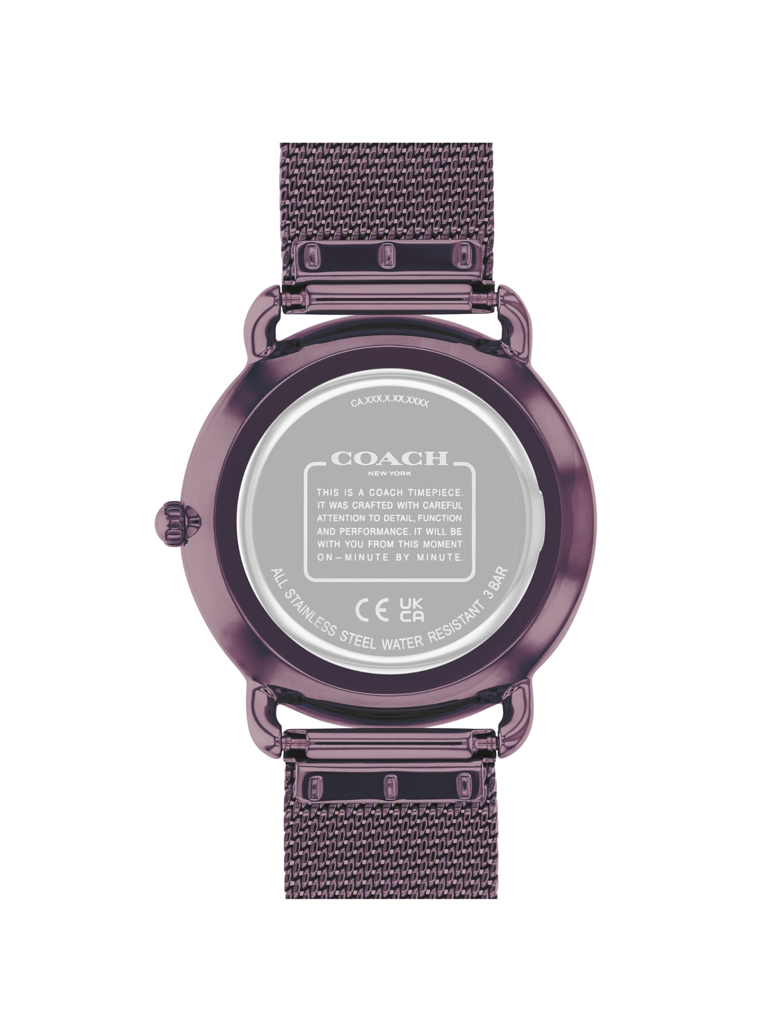 Coach ELLIOT 36 mm Purple Dial Women Watch 14504211