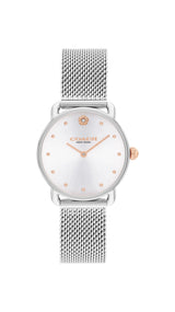 Coach ELLIOT Qtz Basic 28 mm Silver White Dial Women Watch 14504221