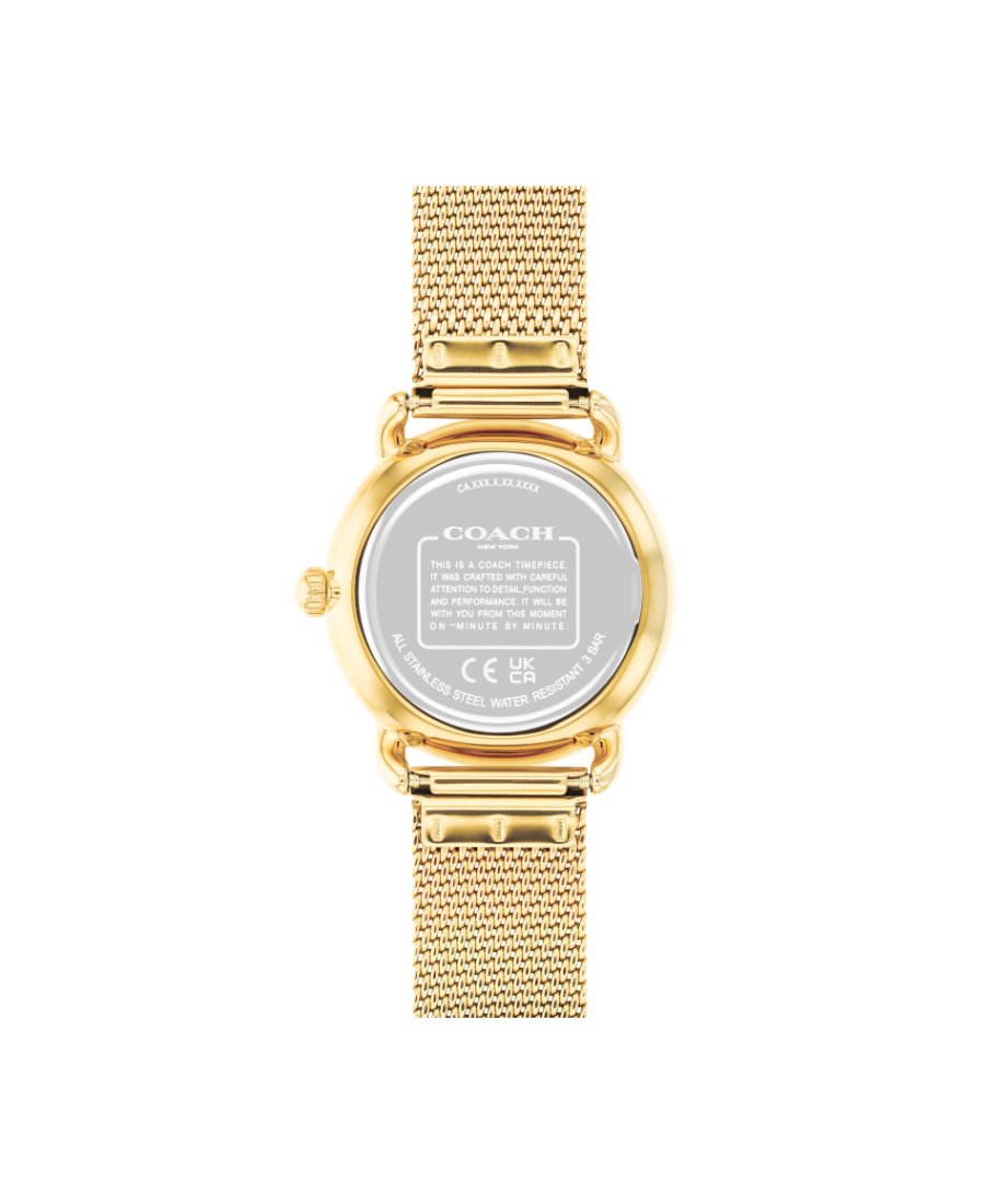 Coach ELLIOT Qtz Basic 28 mm Silver White Dial Women Watch 14504223