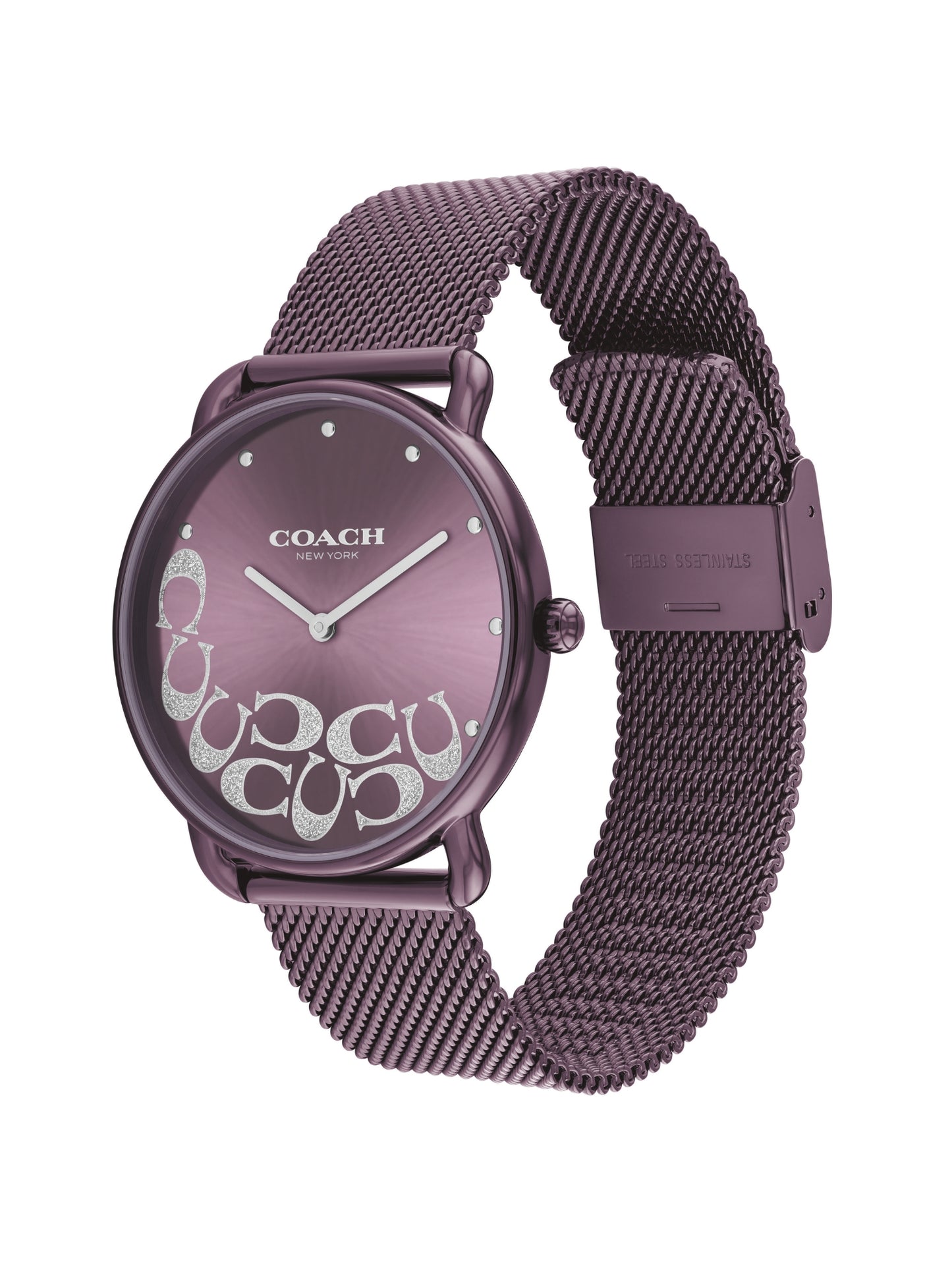 Coach ELLIOT 36 mm Purple Dial Women Watch 14504339