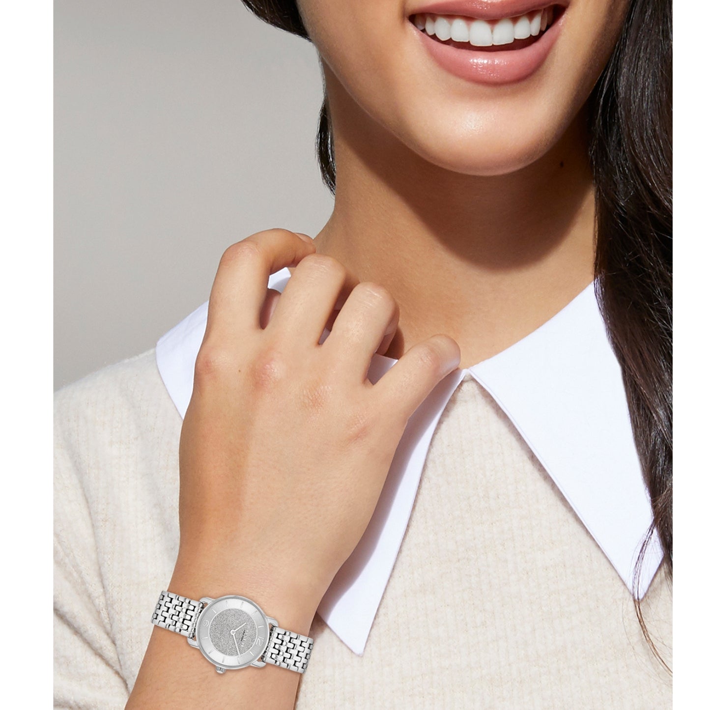 Coach ELLIOT 28 mm Silver Dial Women Watch 14504369