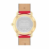 Coach Women 36 mm Quartz Analog Red Dial Synthetic Leather Strap Watch 14504386