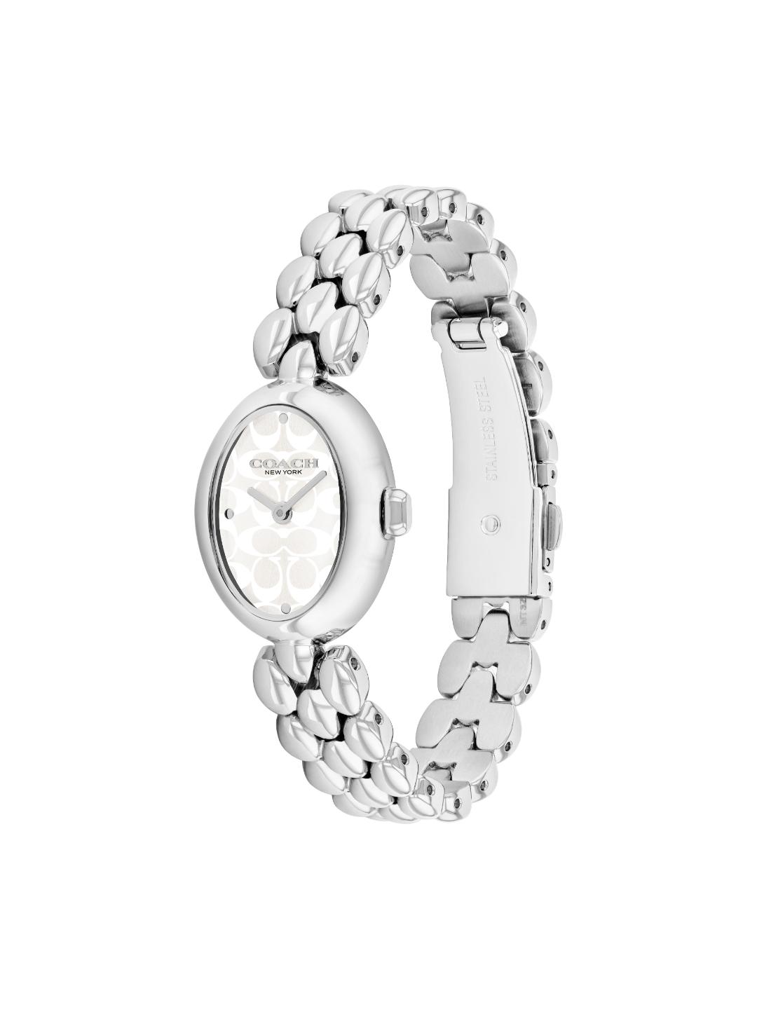 Coach Sammy White Oval 22.5 mm Dial Women Analog Watch 14504416