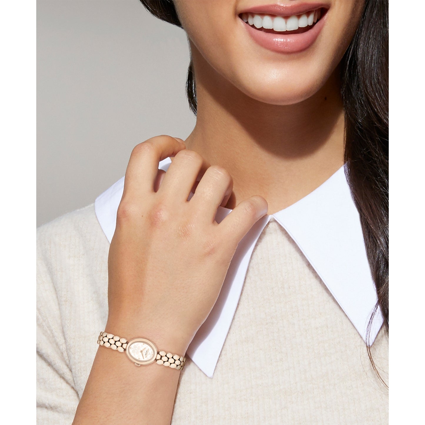 Coach SAMMY 22.5 mm Silver Dial Women Watch 14504418
