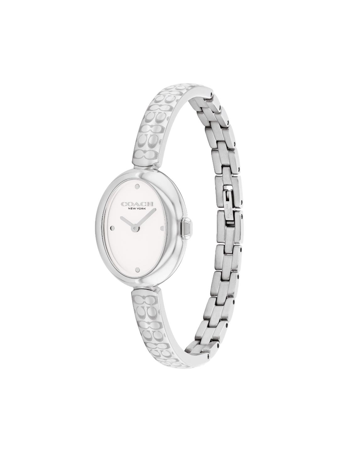 Coach Sammy White Oval 22.5 mm Dial Women Analog Watch 14504483