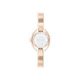 Rose gold watch on a white background