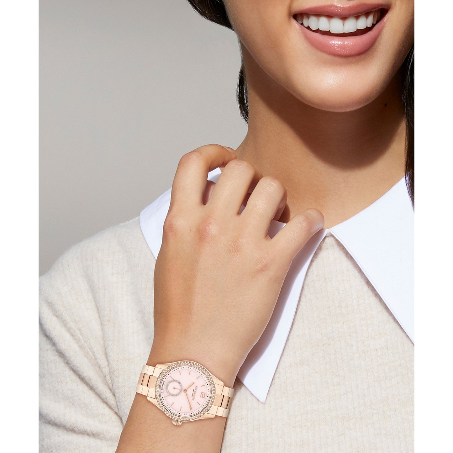 Coach BROOKS 38 mm Pink Dial Women Watch 14504488