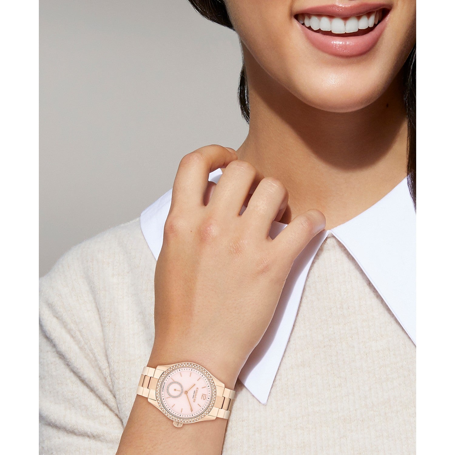 Coach BROOKS 38 mm Pink Dial Women Watch 14504488