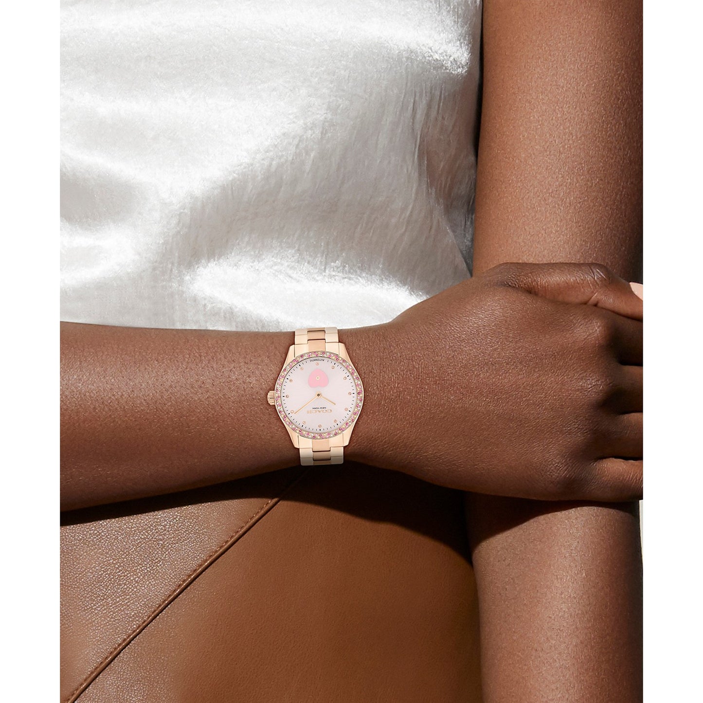 Coach BROOKS 38 mm Pink Dial Women Watch 14504523