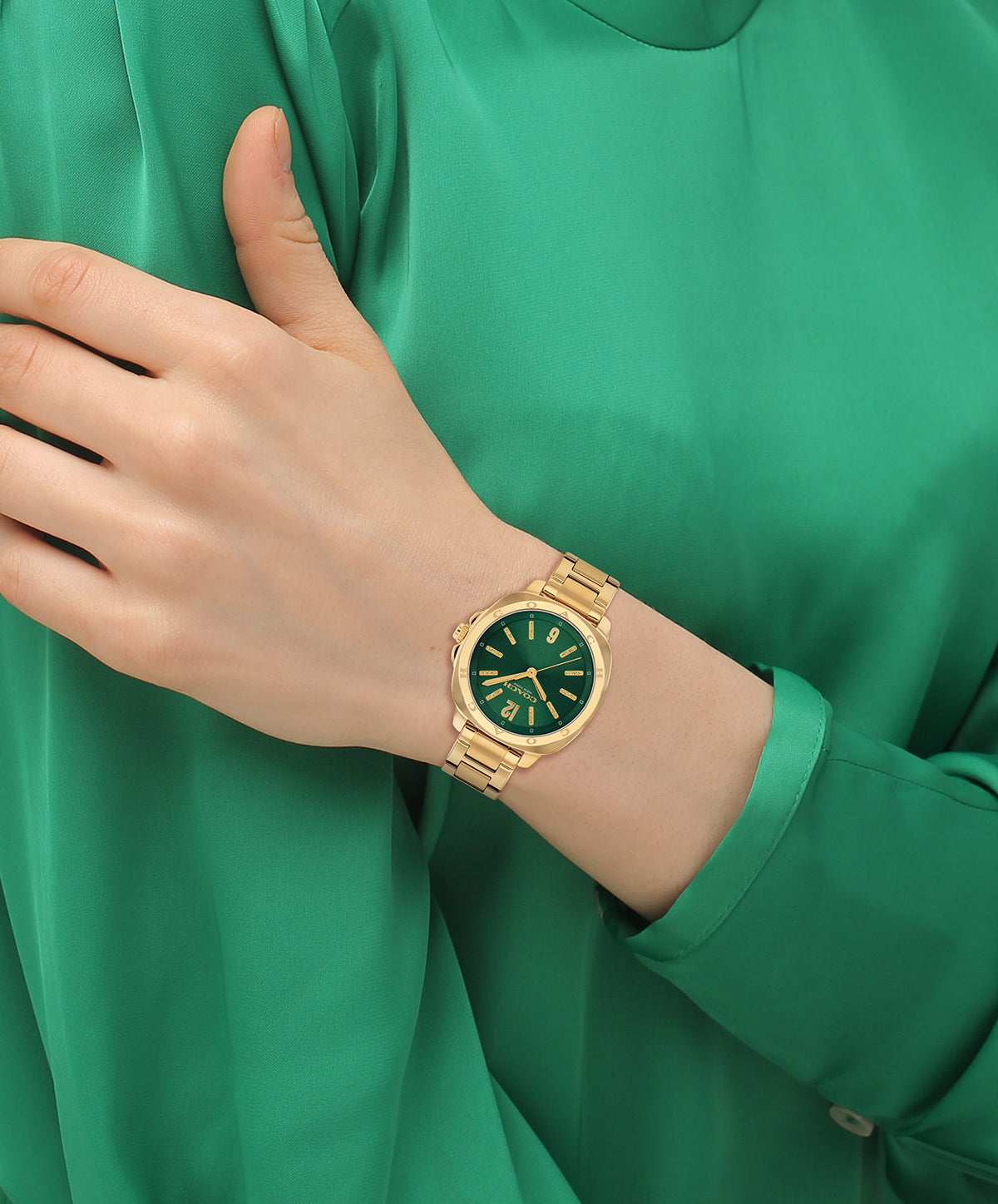 Coach KITT 34 mm Green Dial Women Watch 14504535