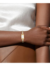 Coach Cadie Qtz Basic Slim Silver White Color Rectangle Dial Women's Watch - 14504550