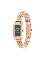 Coach Cadie Qtz Basic Slim Green Color Rectangle Dial Women's Watch - 14504551