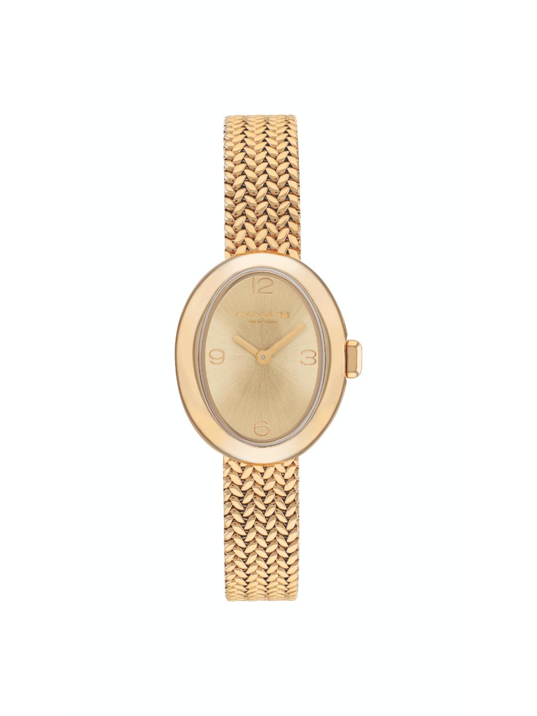 Coach Sammy Qtz Basic Mini Thin Gold Color Oval Dial Women's Watch - 14504567