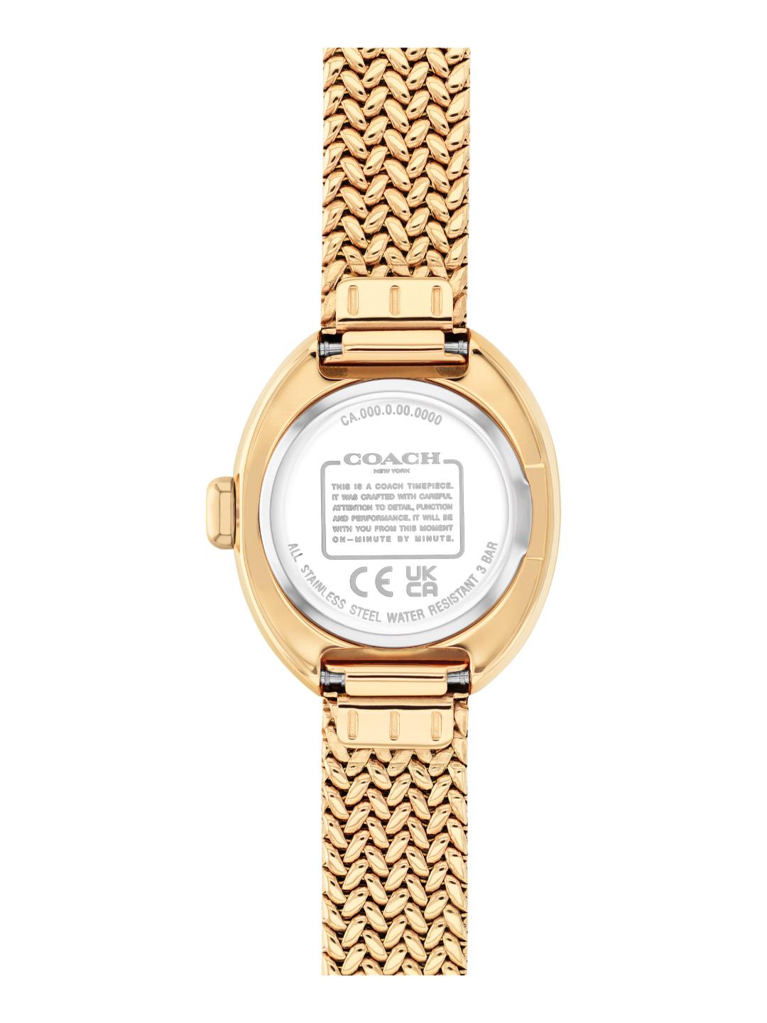 Coach Sammy Qtz Basic Mini Thin Gold Color Oval Dial Women's Watch - 14504567