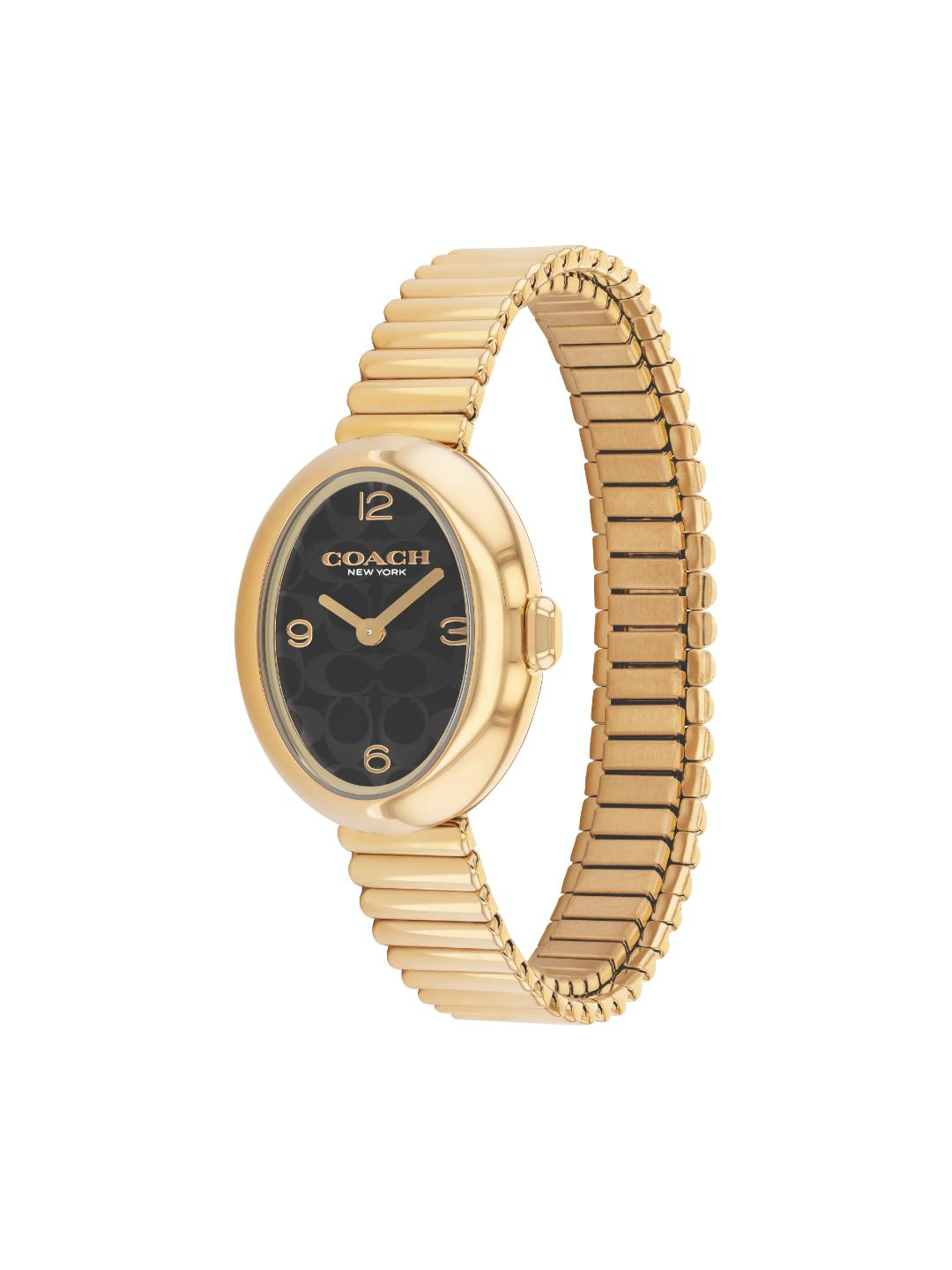 Coach Sammy Qtz Basic Mini Black Color Oval Dial Women's Watch - 14504571