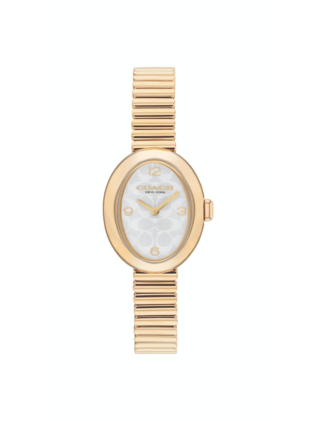 Coach Sammy Qtz Basic Mini Silver White Color Oval Dial Women's Watch - 14504573