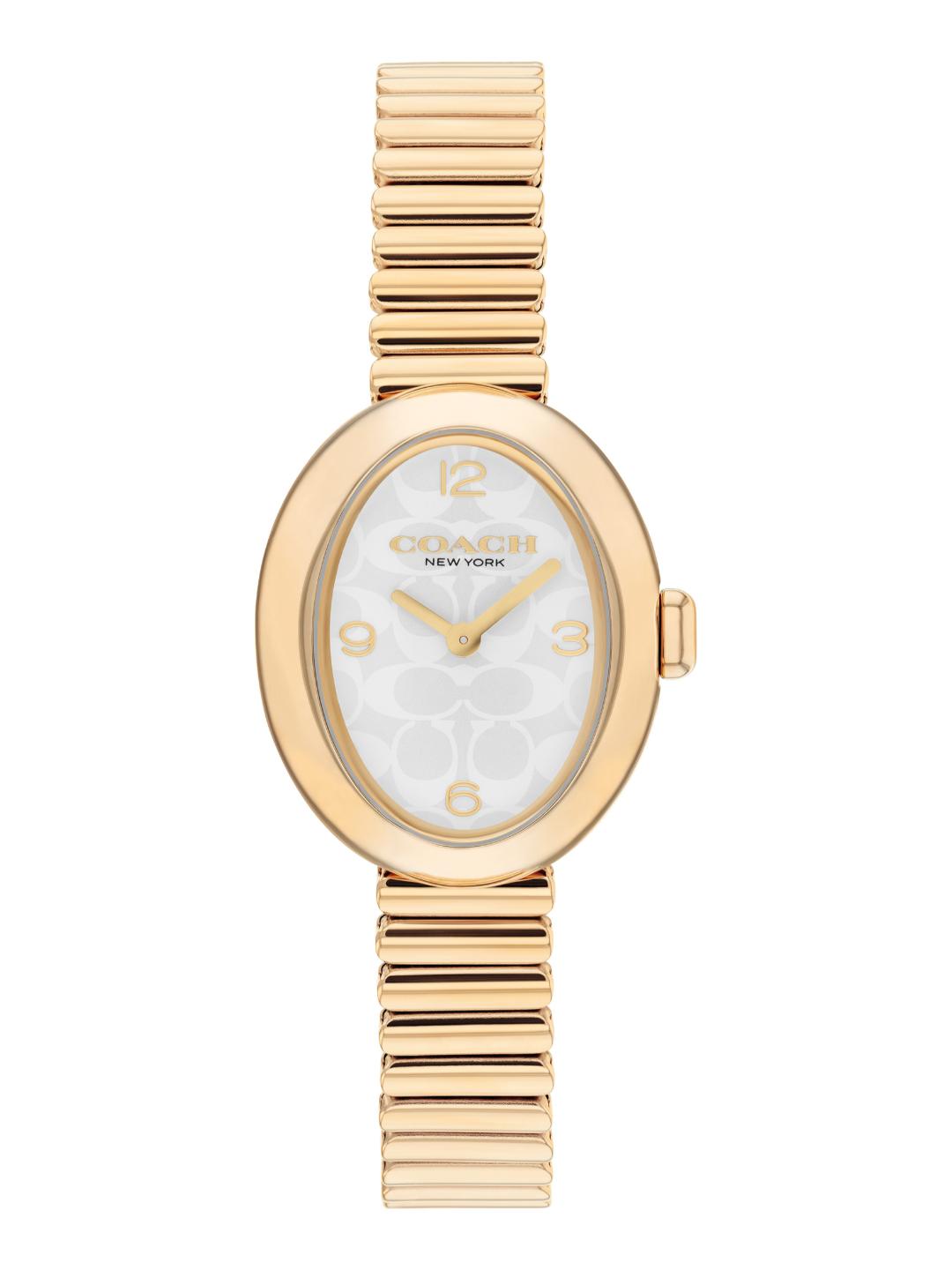 Coach Sammy Qtz Basic Mini Silver White Color Oval Dial Women's Watch - 14504573