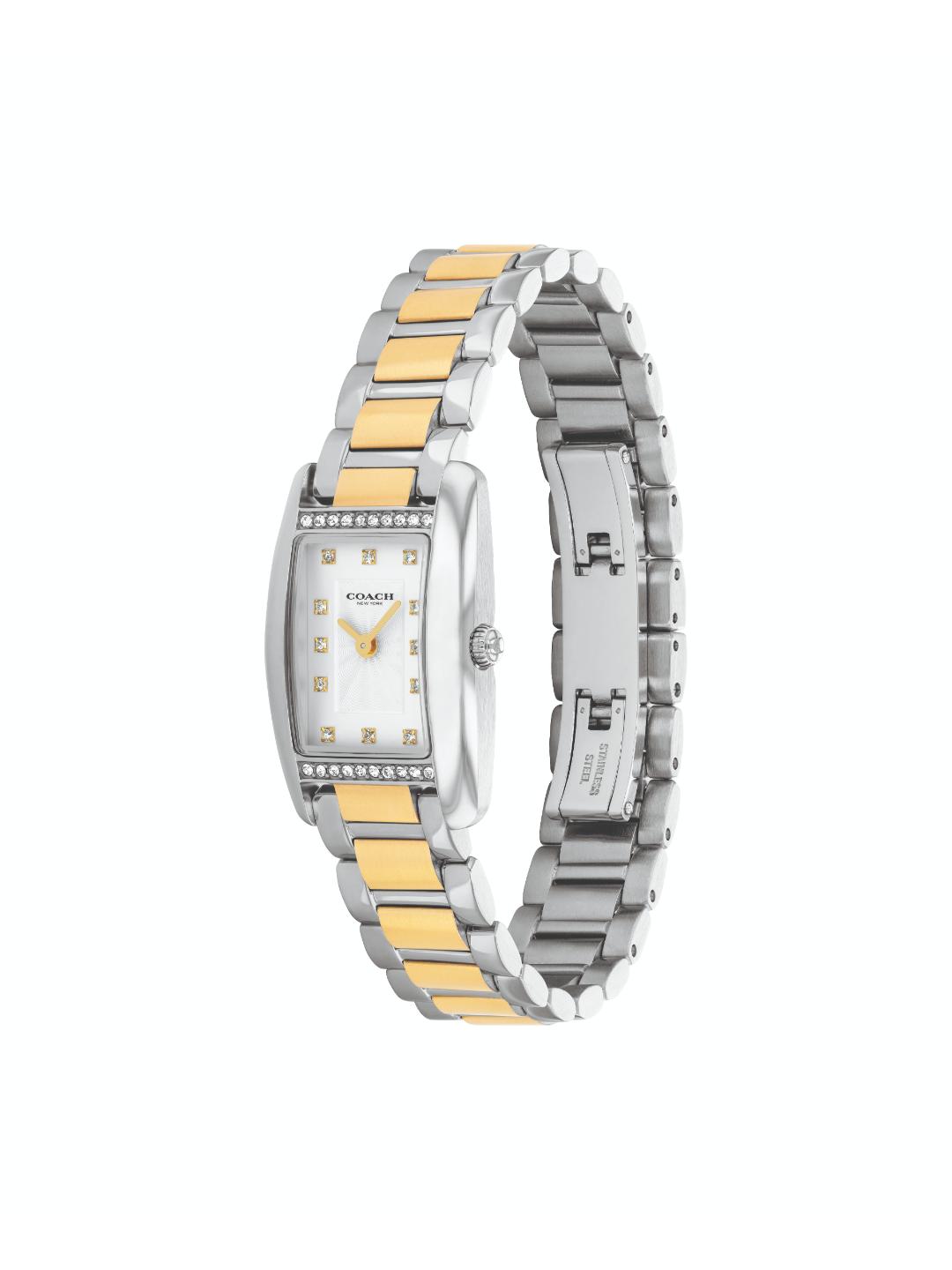 Coach Reese Qtz Basic Mini White Color Rectangle Dial Women's Watch - 14504590