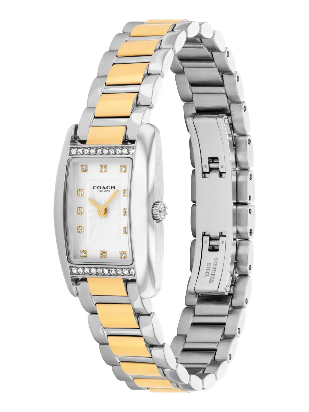 Coach Reese Qtz Basic Mini White Color Rectangle Dial Women's Watch - 14504590