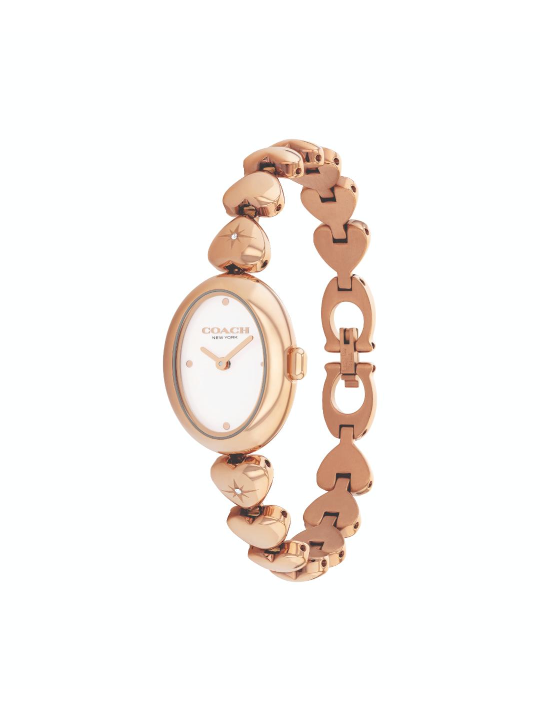 Coach Sammy Qtz Basic Chalk Color Oval Dial Women's Watch - 14504640