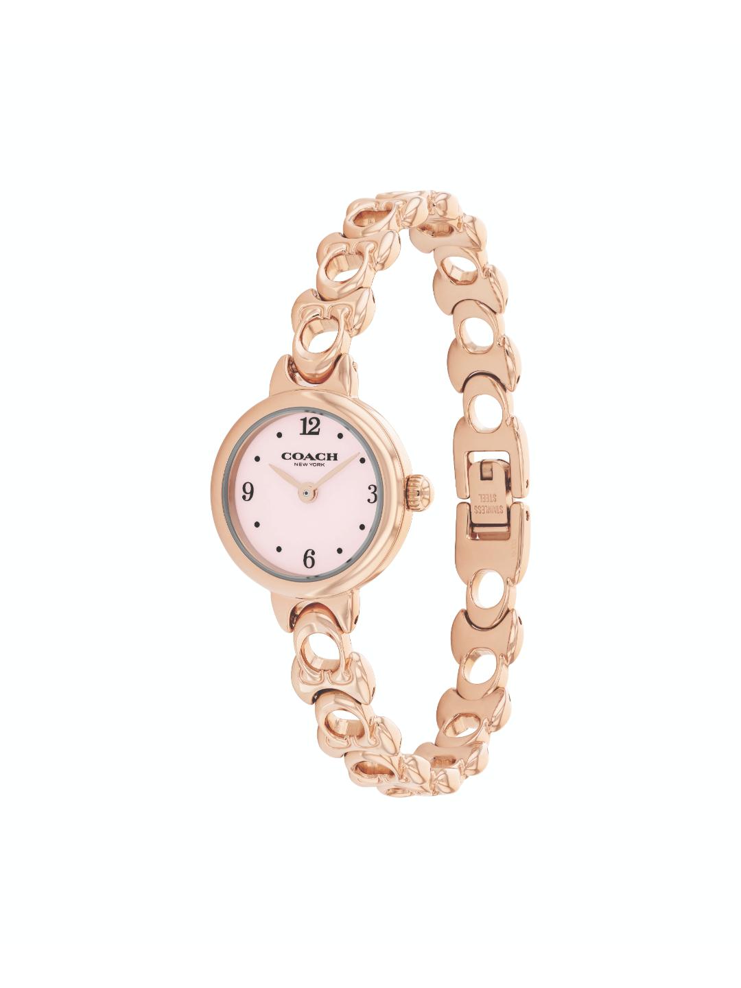 Coach Iris Qtz Basic Slim Light Blush Color Round Dial Women's Watch - 14504652