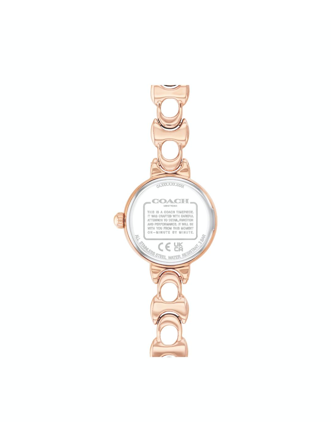 Coach Iris Qtz Basic Slim Light Blush Color Round Dial Women's Watch - 14504652
