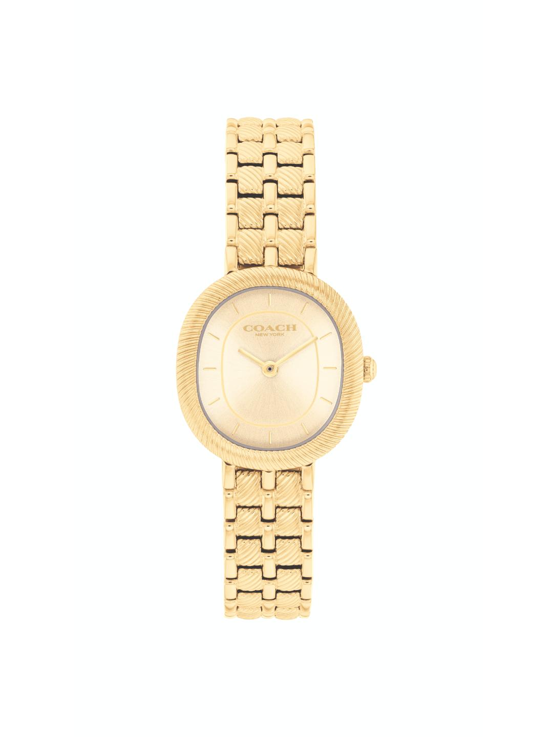 Coach Harlow Qtz Basic Slim Gold Color Cushion Dial Women's Watch - 14504660