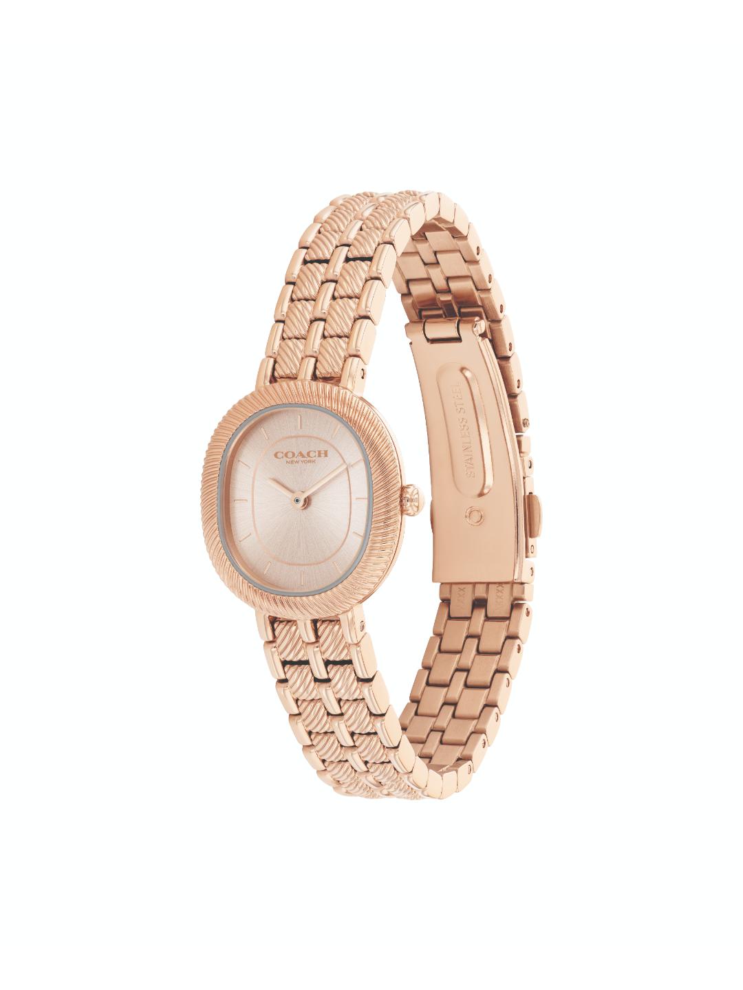 Coach Harlow Qtz Basic Slim Rose Gold Color Cushion Dial Women's Watch - 14504661