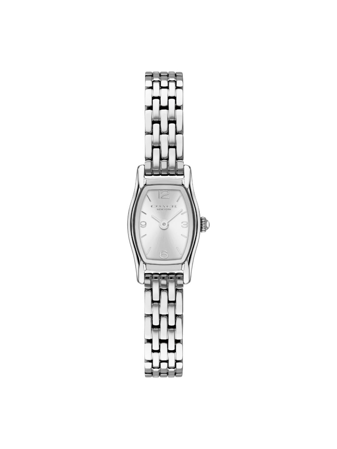 Coach Greta Qtz Basic Mini Silver White Tonneau Dial Women's Watch 14504715