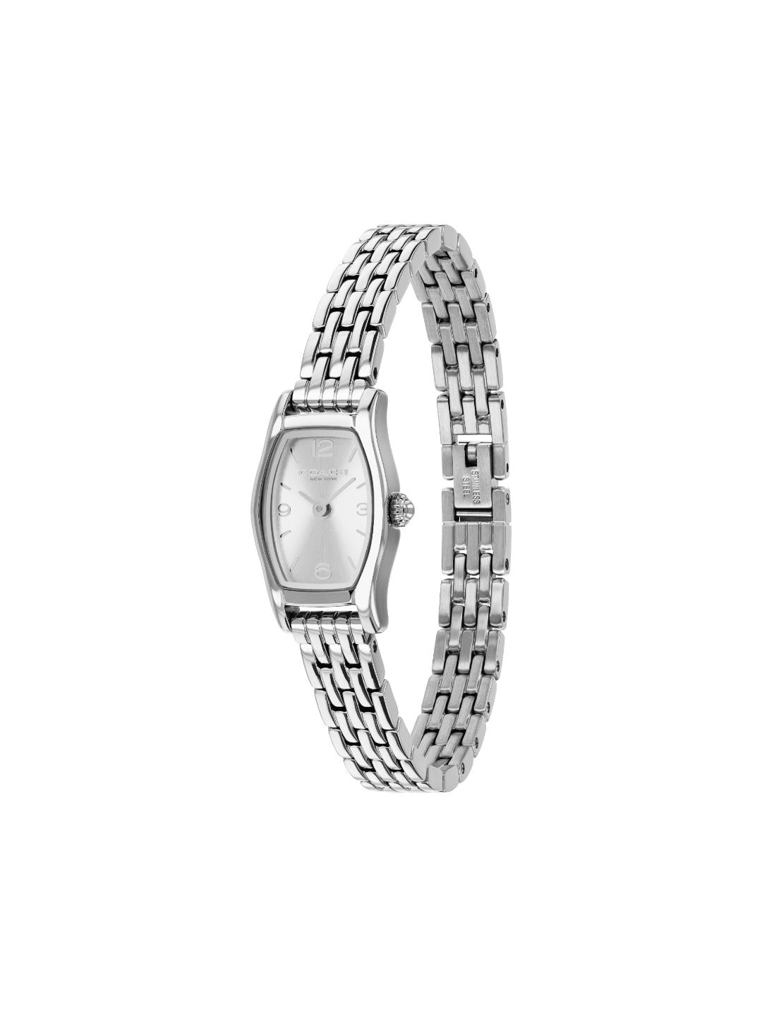 Coach Greta Qtz Basic Mini Silver White Tonneau Dial Women's Watch 14504715