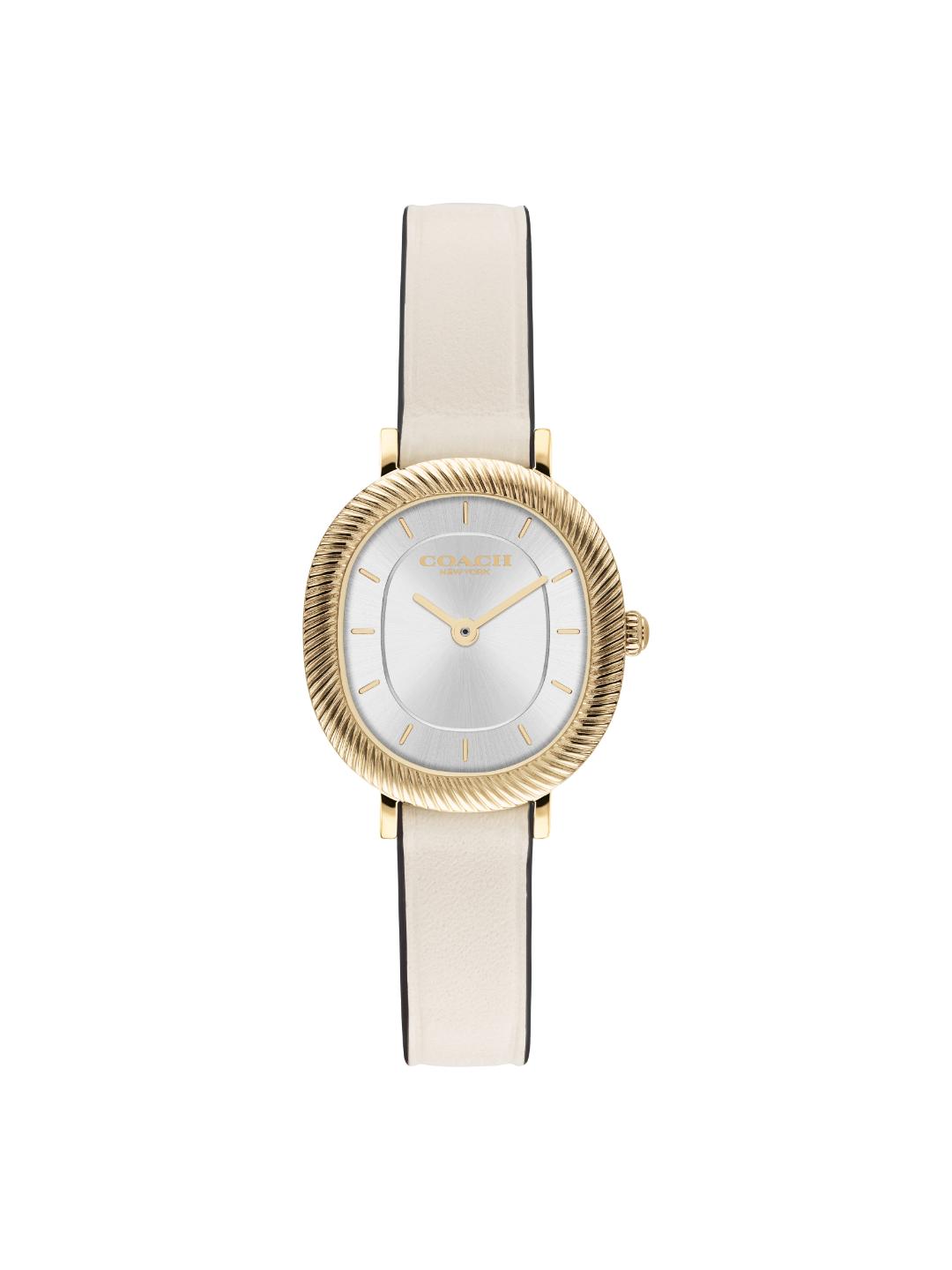 Coach Harlow Qtz Basic Slim Silver White Cushion Dial Women's Watch 14504724