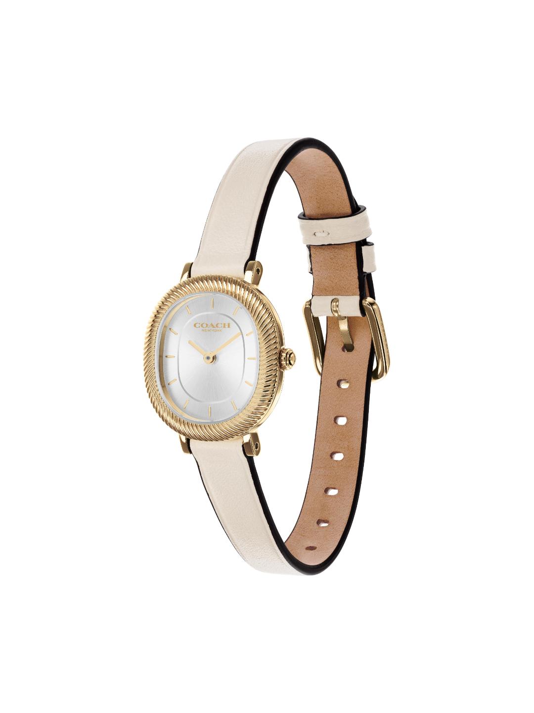 Coach Harlow Qtz Basic Slim Silver White Cushion Dial Women's Watch 14504724