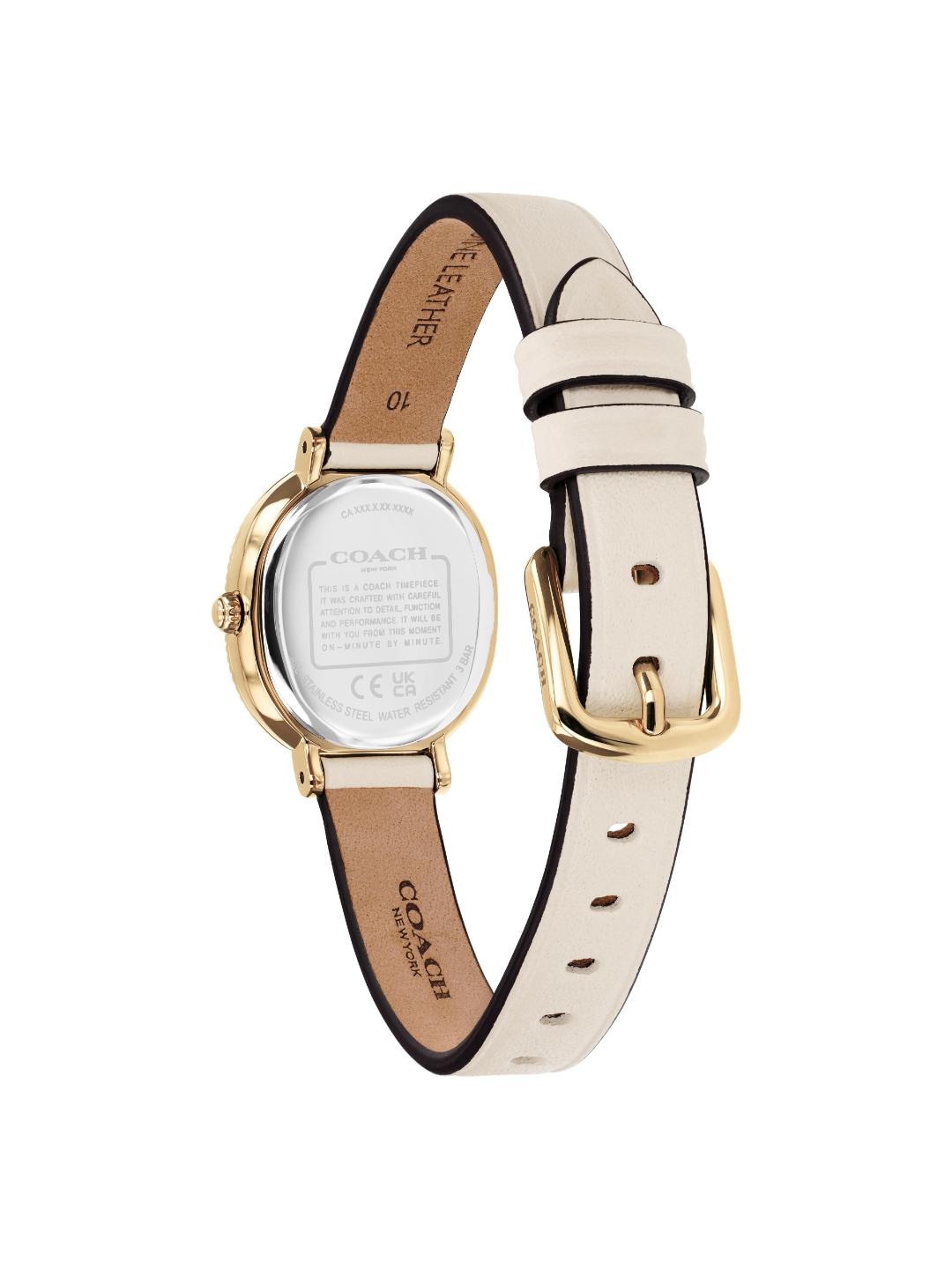 Coach Harlow Qtz Basic Slim Silver White Cushion Dial Women's Watch 14504724