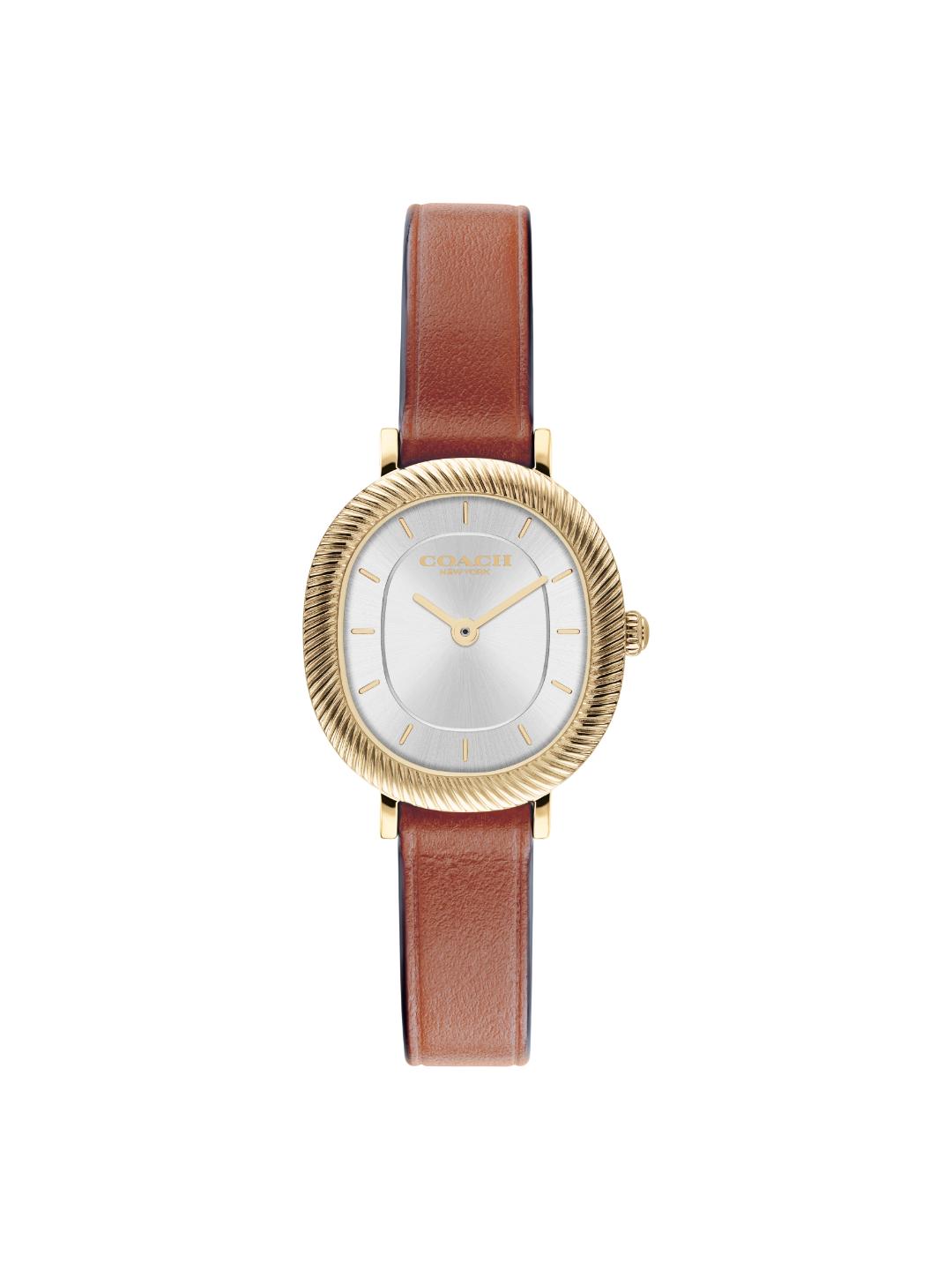 Coach Harlow Qtz Basic Slim Silver White Cushion Dial Women's Watch 14504725