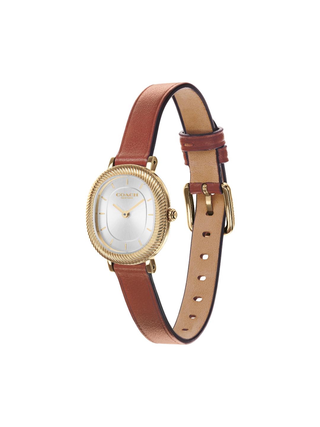 Coach Harlow Qtz Basic Slim Silver White Cushion Dial Women's Watch 14504725