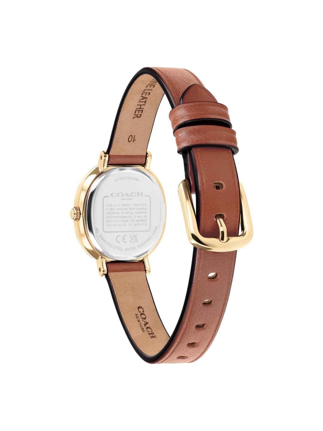Coach Harlow Qtz Basic Slim Silver White Cushion Dial Women's Watch 14504725