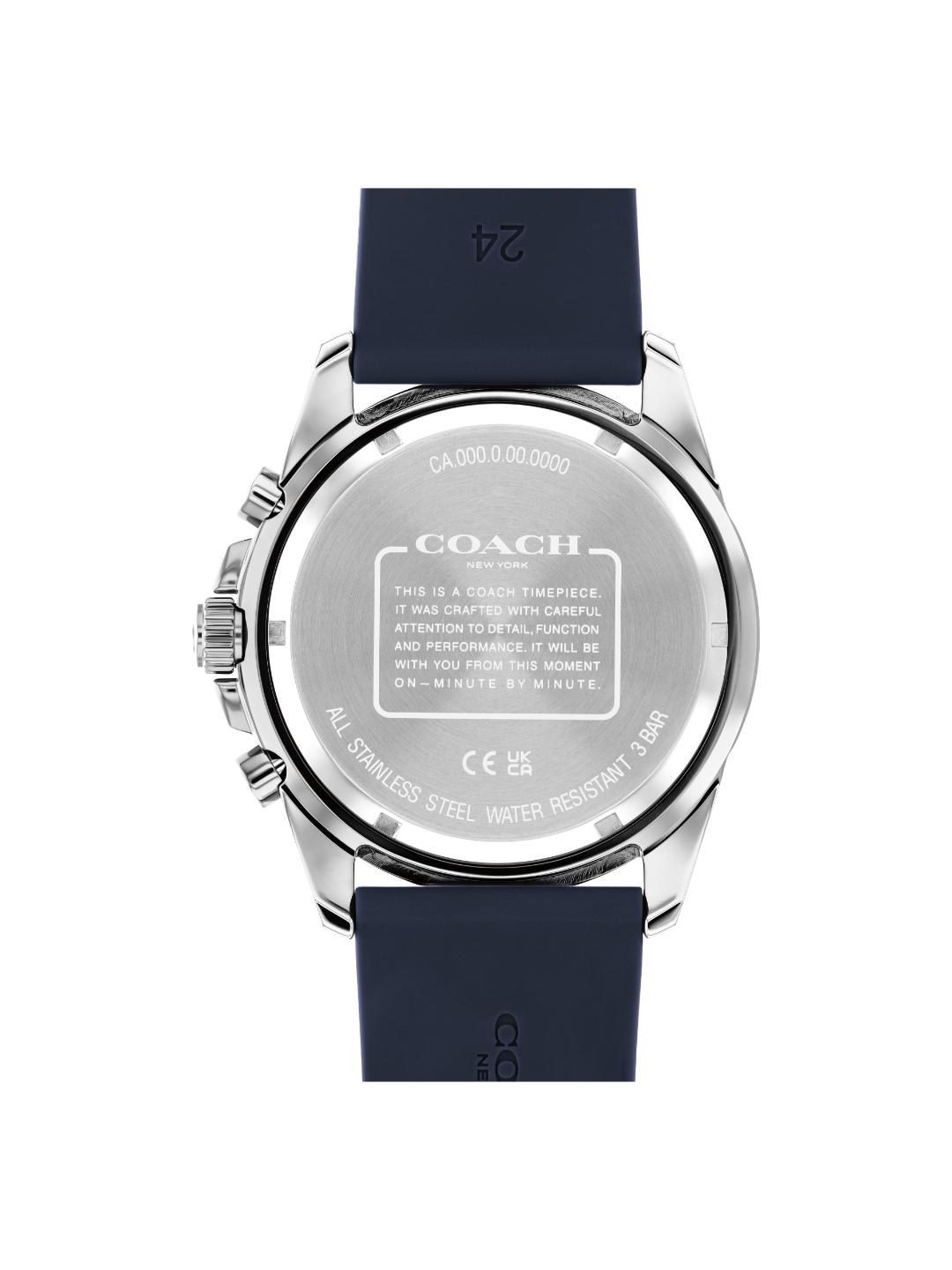Coach Kent Qtz Fashion Chrono Navy Round Dial Men's Watch 14602641